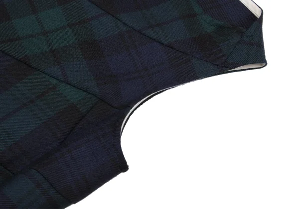tricot COMME des GARCONS Wool Switching Sleeveless Check Dress K-160976_007