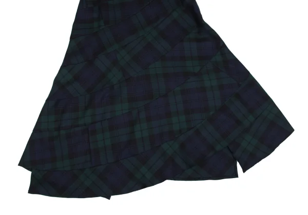 tricot COMME des GARCONS Wool Switching Sleeveless Check Dress K-160976_008