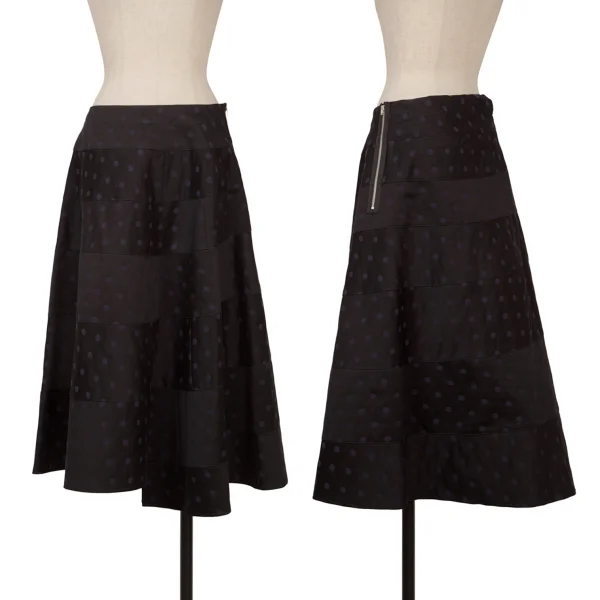 tricot COMME des GARCONS Dot Jacquard Switching Skirt  Black M K-160978_001