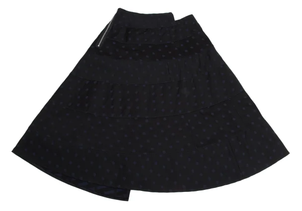 tricot COMME des GARCONS Dot Jacquard Switching Skirt  K-160978_009
