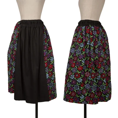 tricot COMME des GARCONS Floral Embroidered Layered Design Skirt