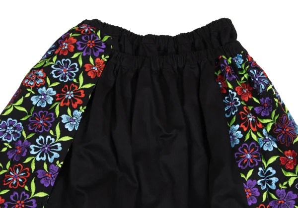 tricot COMME des GARCONS Floral Embroidered Layered Design Skirt K-160984_003