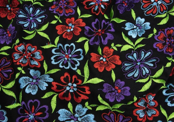 tricot COMME des GARCONS Floral Embroidered Layered Design Skirt K-160984_011