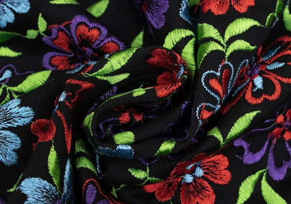 tricot COMME des GARCONS Floral Embroidered Layered Design Skirt K-160984_012