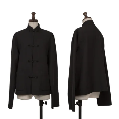 BLACK COMME des GARCONS Dyed Poly Chinese Button Jacket