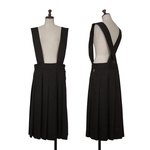BLACK COMME des GARCONS Wool Gaba Pleats Overall Skirt Black S K-160988_001