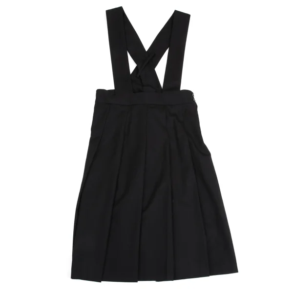 BLACK COMME des GARCONS Wool Gaba Pleats Overall Skirt K-160988_002
