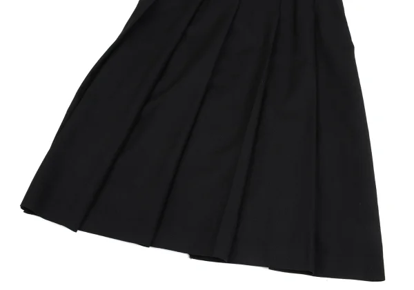 BLACK COMME des GARCONS Wool Gaba Pleats Overall Skirt K-160988_010