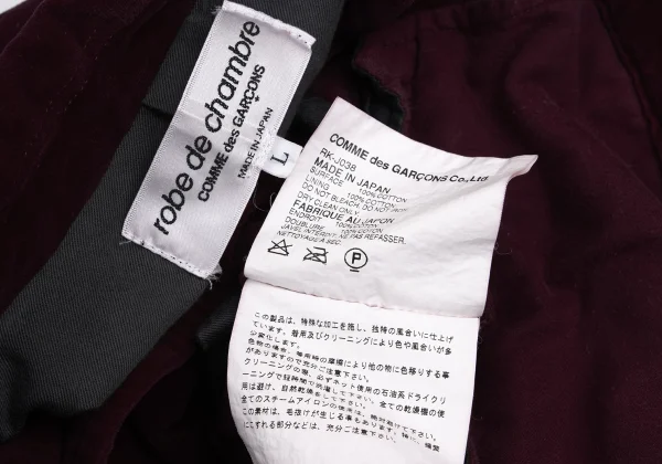 robe de chambre COMME des GARCONS Big Flap Pocket Velour Jacket K-160989_019