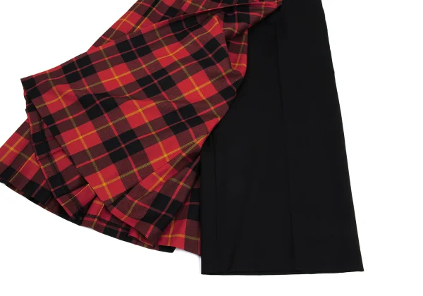 JUNYA WATANABE COMME des GARCONS Wool Gaba Check Pleats Switching Wide Pants K-160991_007