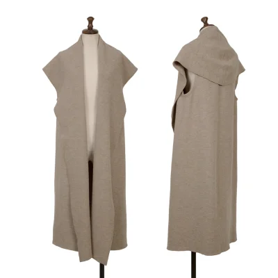 PLAIN PEOPLE Wool Sleeveless Long Cardigan