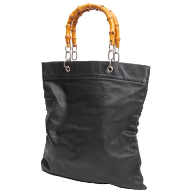 COMME des GARCONS Bamboo Handle Leather Tote Bag