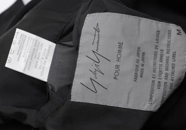 Yohji Yamamoto POUR HOMME Wool Gaba Double Long Jacket K-161004_016
