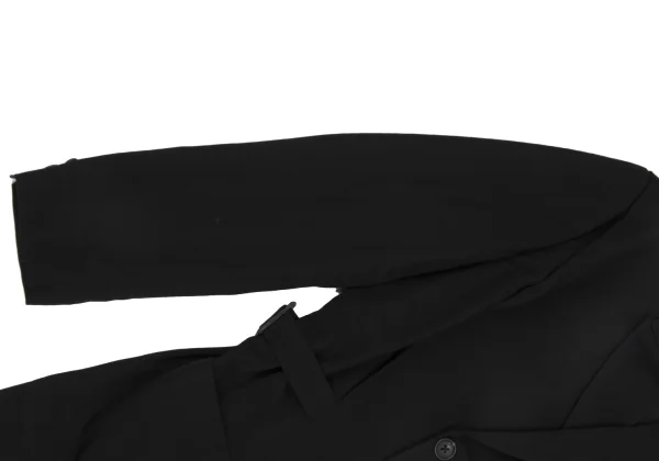 Yohji Yamamoto POUR HOMME Wool Gaba Belted Tuck Jacket K-161005_005
