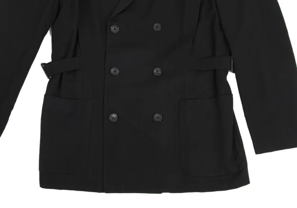 Yohji Yamamoto POUR HOMME Wool Gaba Belted Tuck Jacket K-161005_007