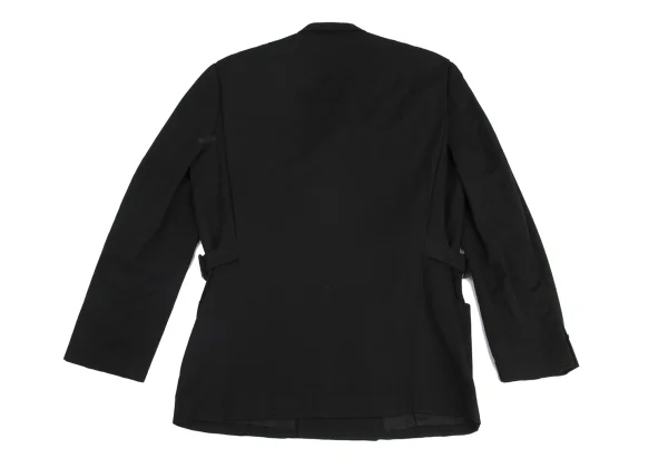 Yohji Yamamoto POUR HOMME Wool Gaba Belted Tuck Jacket K-161005_017