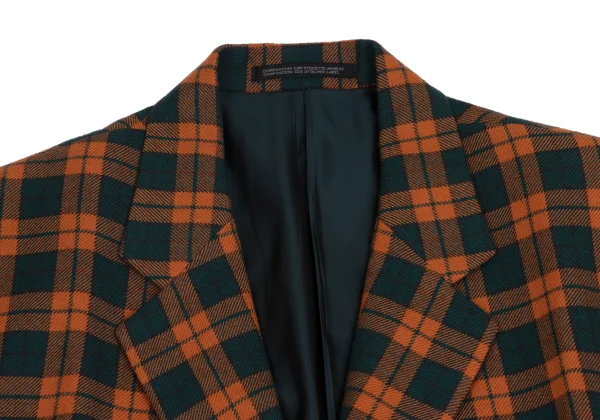 Yohji Yamamoto POUR HOMME Wood Button Check Jacket K-161006_003
