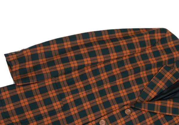 Yohji Yamamoto POUR HOMME Wood Button Check Jacket K-161006_004