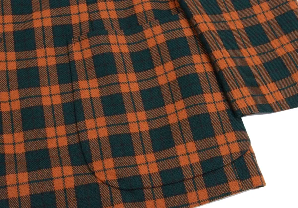 Yohji Yamamoto POUR HOMME Wood Button Check Jacket K-161006_008