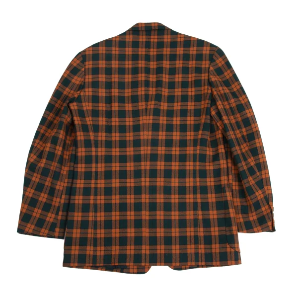 Yohji Yamamoto POUR HOMME Wood Button Check Jacket K-161006_012