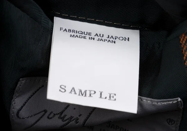 Yohji Yamamoto POUR HOMME Wood Button Check Jacket K-161006_017