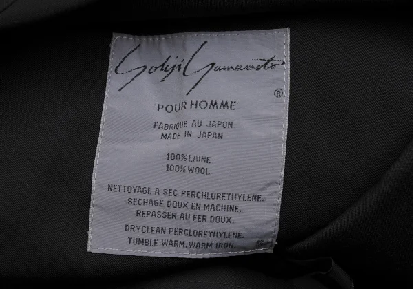Yohji Yamamoto POUR HOMME Wool Gaba Chrysanthemum Button Design Jacket K-161007_015