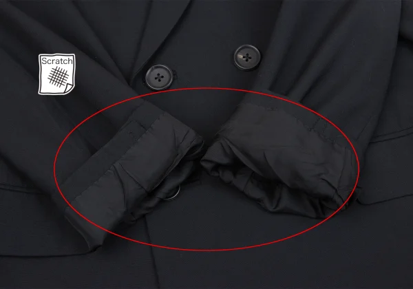 Yohji Yamamoto POUR HOMME Peak Lapel Wool Double Jacket K-161008_007