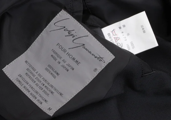 Yohji Yamamoto POUR HOMME Peak Lapel Wool Double Jacket K-161008_016