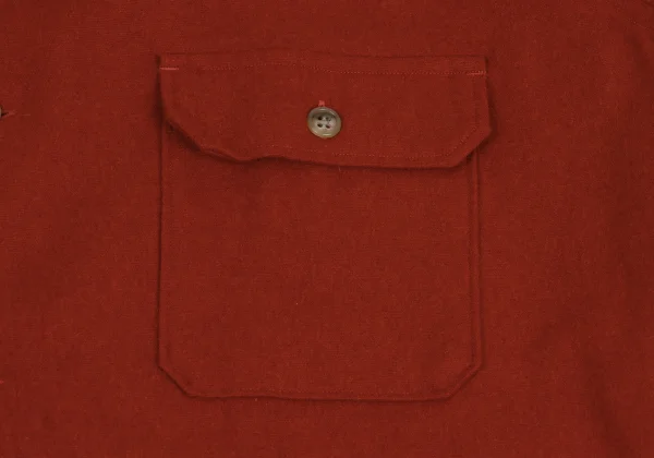Yohji Yamamoto POUR HOMME Flannel Open-collar Shirt K-161016_004