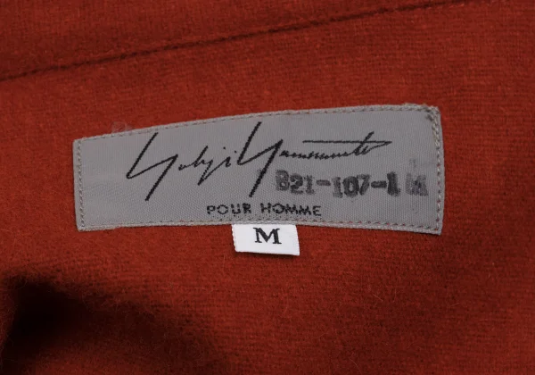 Yohji Yamamoto POUR HOMME Flannel Open-collar Shirt K-161016_013