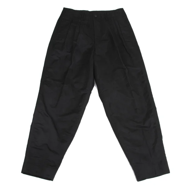 ヨウジヤマモト プールオムYohji Yamamoto POUR HOMME キルティングライニングナイロンテーパードパンツ 黒M