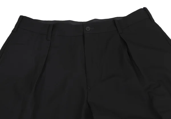 Yohji Yamamoto POUR HOMME Wool Gaba Hem Button Tuck Tapered Pants K-161020_003