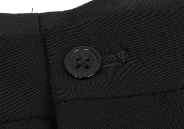 Yohji Yamamoto POUR HOMME Wool Gaba Hem Button Tuck Tapered Pants K-161020_004