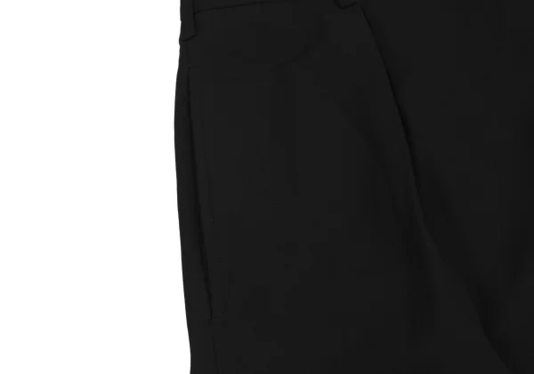 Yohji Yamamoto POUR HOMME Wool Gaba Hem Button Tuck Tapered Pants K-161020_005