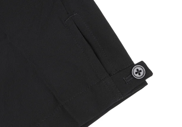 Yohji Yamamoto POUR HOMME Wool Gaba Hem Button Tuck Tapered Pants K-161020_008