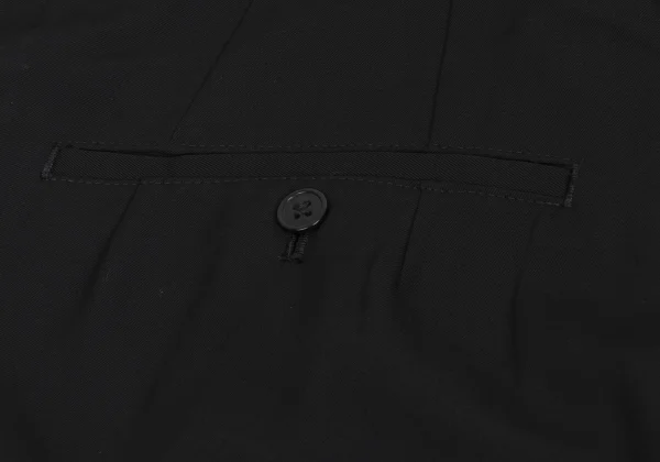 Yohji Yamamoto POUR HOMME Wool Gaba Hem Button Tuck Tapered Pants K-161020_012