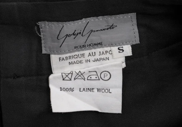 Yohji Yamamoto POUR HOMME Wool Gaba Side Line Pants K-161023_015