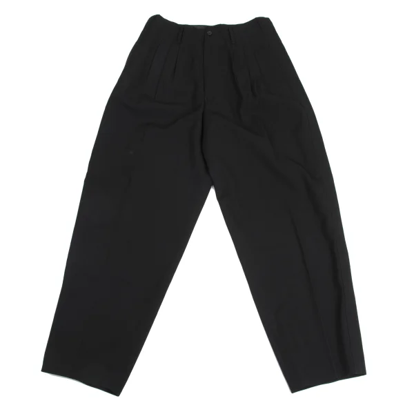 Yohji Yamamoto POUR HOMME Wool Gaba Side Line Pants Black M K-161024_001