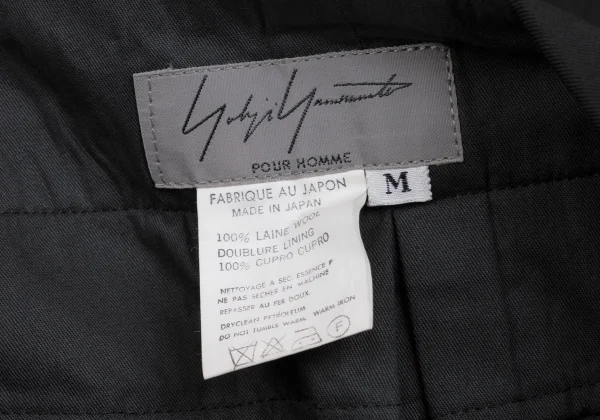 Yohji Yamamoto POUR HOMME Wool Gaba Side Line Pants K-161024_016