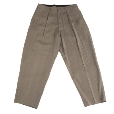 Yohji Yamamoto POUR HOMME Striped Shiny Pants