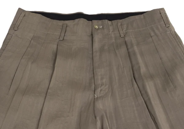 Yohji Yamamoto POUR HOMME Striped Shiny Pants K-161025_002