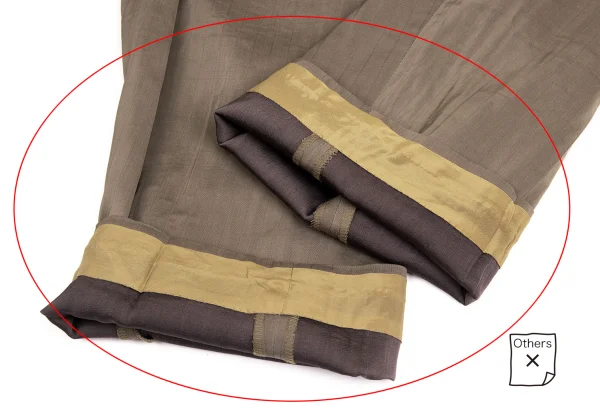 Yohji Yamamoto POUR HOMME Striped Shiny Pants K-161025_009