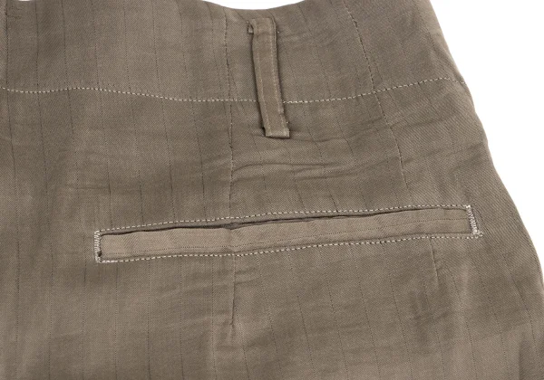 Yohji Yamamoto POUR HOMME Striped Shiny Pants K-161025_014
