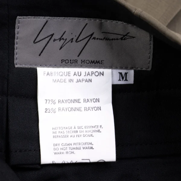 Yohji Yamamoto POUR HOMME Striped Shiny Pants K-161025_018