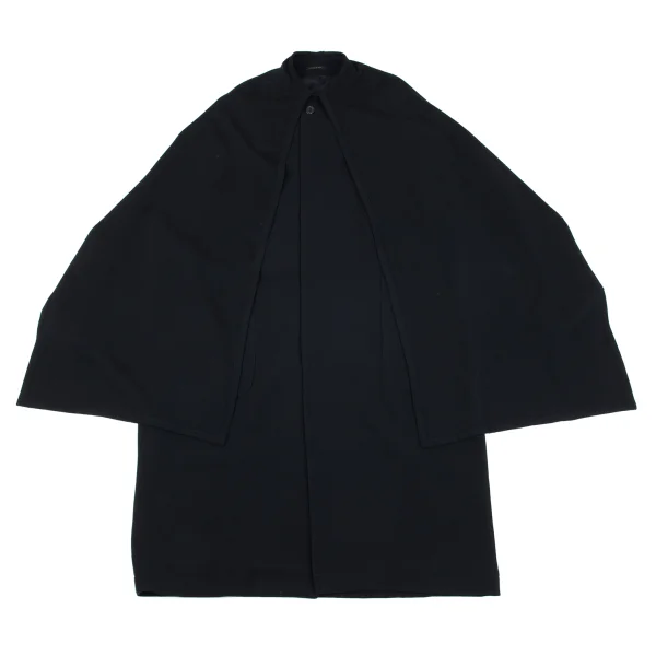TOKIO KUMAGAI HOMME DE NUIT Stole Design Wool Long Coat Navy 46 K-161028_001