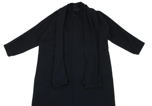 TOKIO KUMAGAI HOMME DE NUIT Stole Design Wool Long Coat K-161028_002