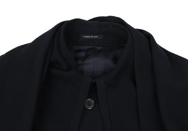 TOKIO KUMAGAI HOMME DE NUIT Stole Design Wool Long Coat K-161028_004