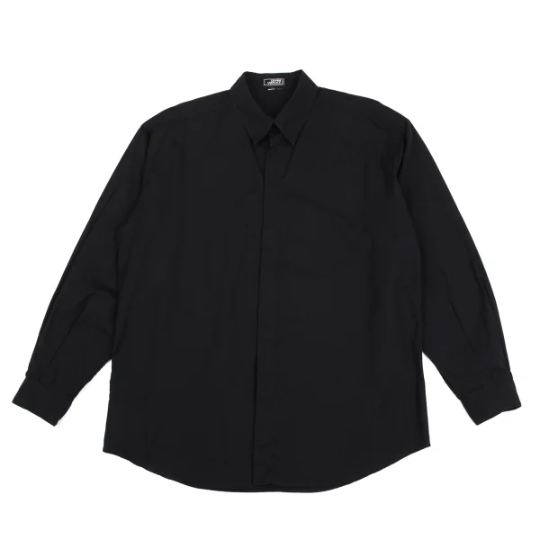 GIANNI VERSACE Bee Honeycomb Woven Long Sleeve Shirt Navy 54 K-161029_001