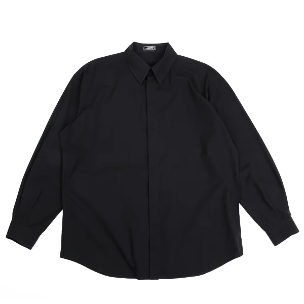 GIANNI VERSACE Honeycomb Jacquard Shirt Navy 54 K-161030_001