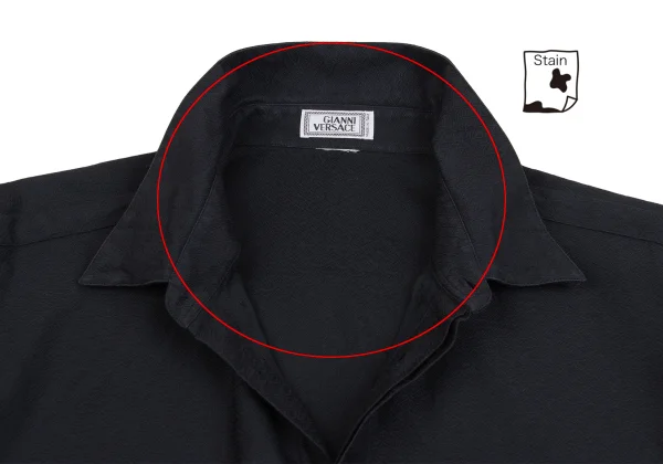 GIANNI VERSACE Design Weave Button Down Shirt K-161031_003